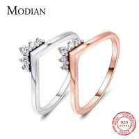 modian 2021 hot 100 925 sterling silver sparkling stackable finger rings for women fashion original christmas gift jewelry