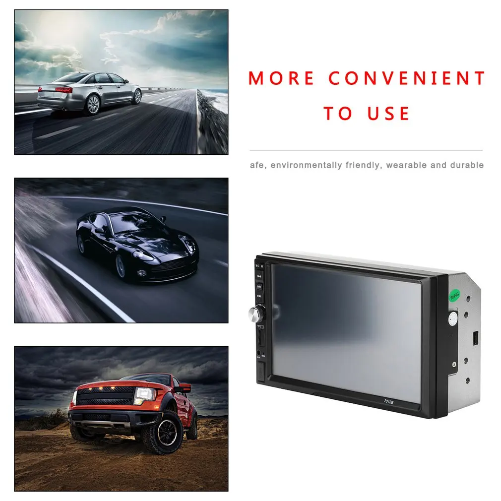 7080B Car Video Player 7 Inch with HD Touch Screen Stereo Radio MP3 MP4 MP5 Audio USB Auto Electronics | Инструменты