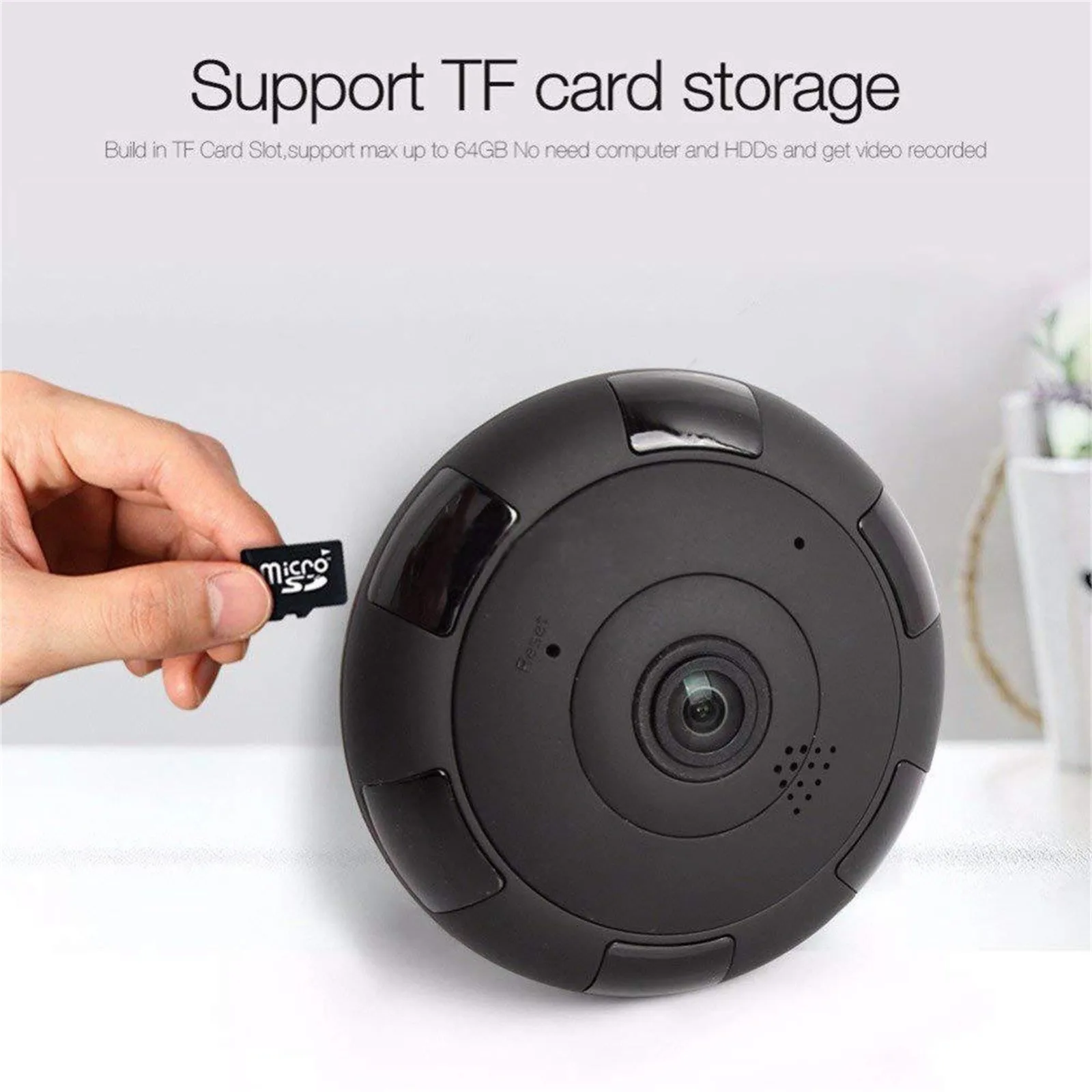 

webcam 1080P HD Mini 360 Degree Panoramic Wifi Wireless IP Camera Fisheye Night Vision mini camera Pc gamer complete Web camera