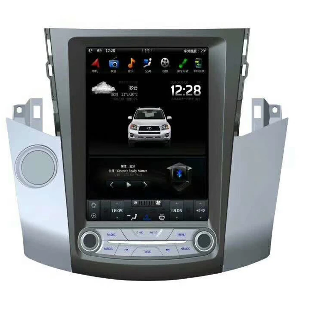 Автомобильный DVD-плеер в стиле Tesla на Android 9 0 без CD GPS-навигация для TOYOTA RAV4 2006-2012