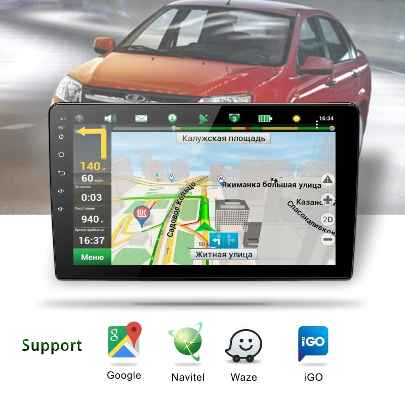 Dinpei Android 9 0 &quotTFT Автомобильный Радио мультимедийный плеер для LADA Granta sport 2011-2018