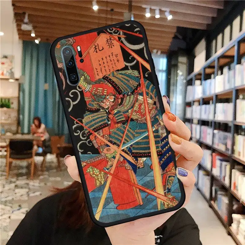 

Japan Samurai Art fish dragon Phone Case For Huawei honor Mate P 9 10 20 30 40 Pro 10i 7 8 a x Lite nova 5t