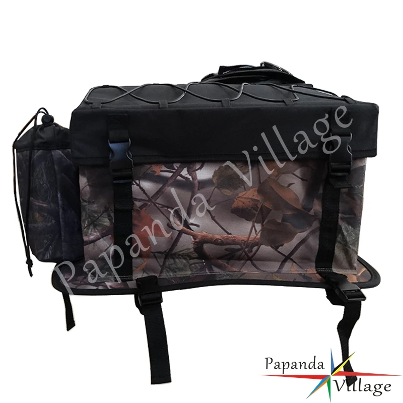 

Camouflage ATV Cargo Bag Rear Rack Gear Bag 600D Waterproof Oxford Fabric Rear Seat Storage Padded Bottom Multi-compartment