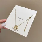 Berserk ювелирные изделия в подарок новые полые геометрические искусственные микро инкрустированные квадратные цепочки до ключиц ожерелье для женщин и девушек