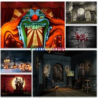 funnytree halloween background vintage vampire horror circus candle pumpkin backdrop photo booth photo studio photocall props