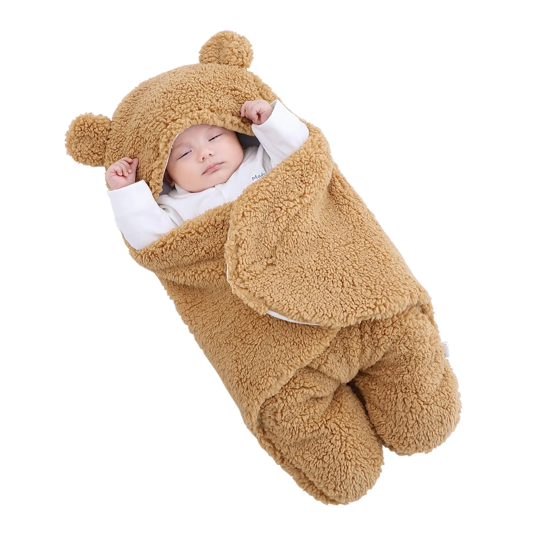 

Sleeping Bag Envelope For Newborn Baby Soft Fluffy Fleece Newborn Receiving Blanket Infant Clothes Sleeping Nursery Wrap Swaddle