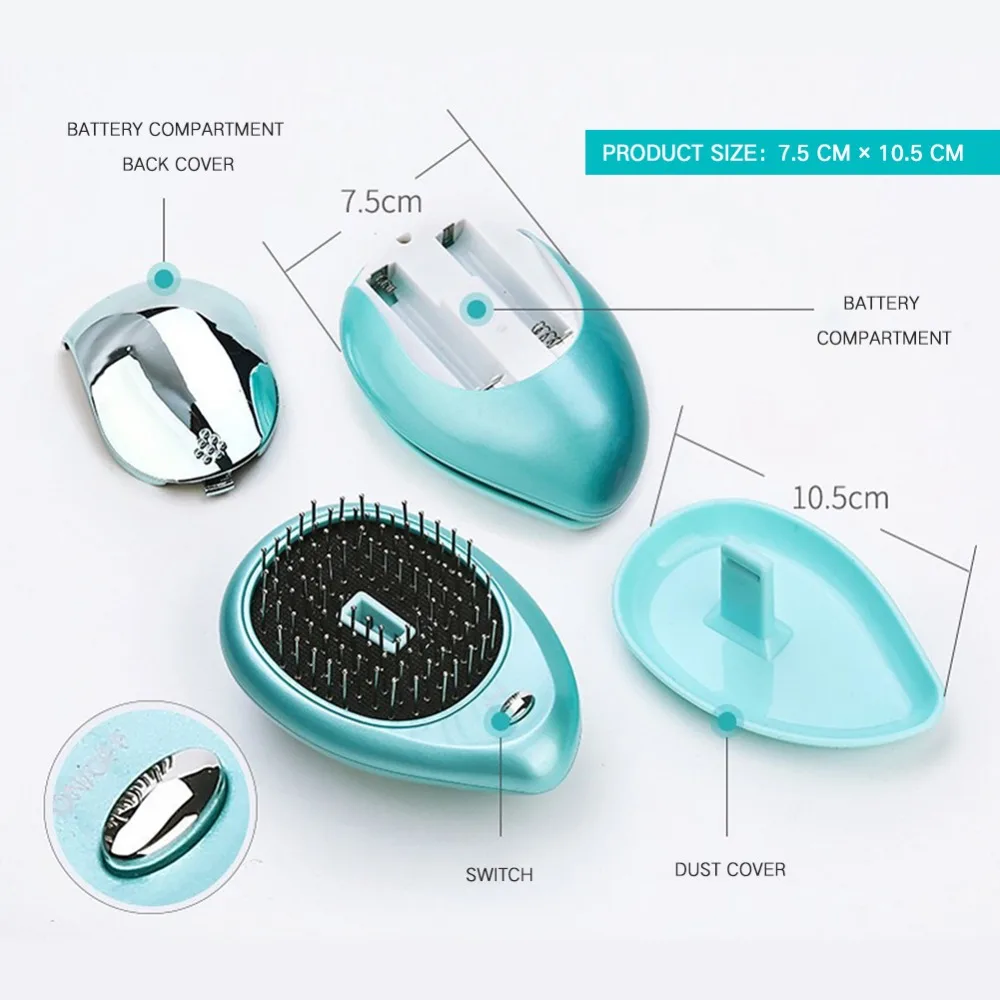 Портативная электрическая Ионная Щетка для волос щетка выпрямления расческа с