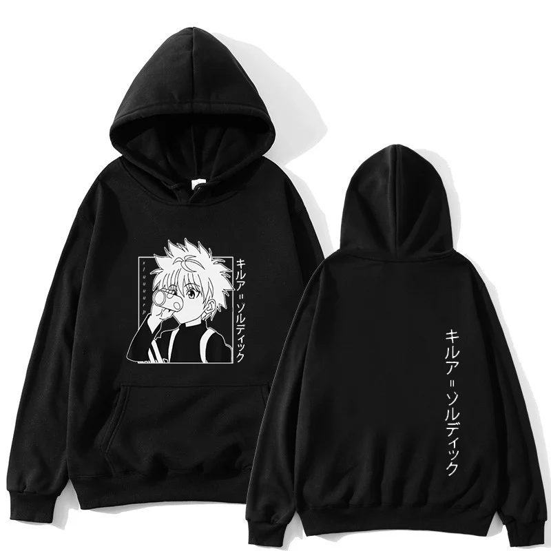 

Kawaii Hunter X Hunter Hoodies Sweatshirt Killua Zoldyck Anime Manga Loose Hooded Sweatshirt Hoody Pullover Clothes