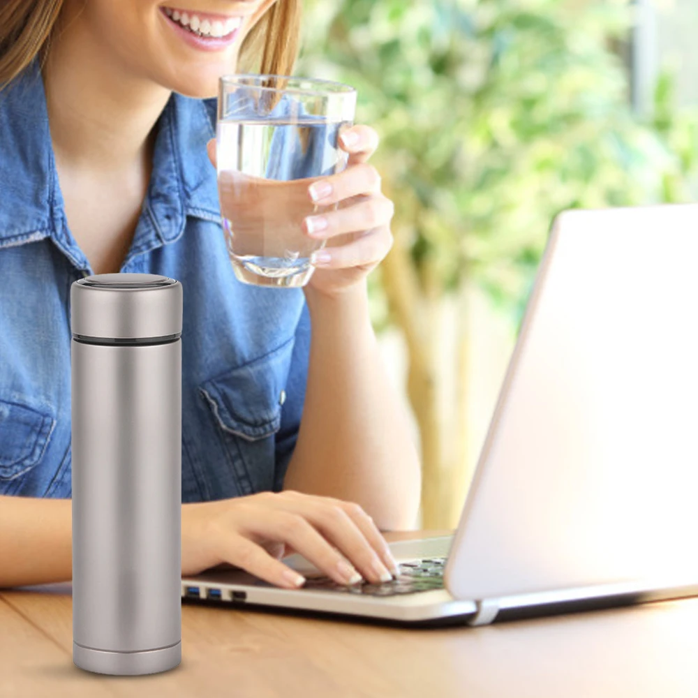 Titanium Water Bottle 450/500ml Double Wall Vacuum Insulated Flask Outdoor Sports Leak Proof Tea | Спорт и развлечения