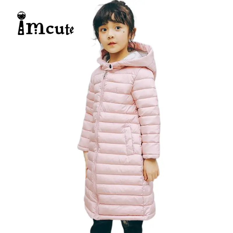 Imcute/Новинка 2020 года Модная зимняя детская куртка для девочек Детская из плотного