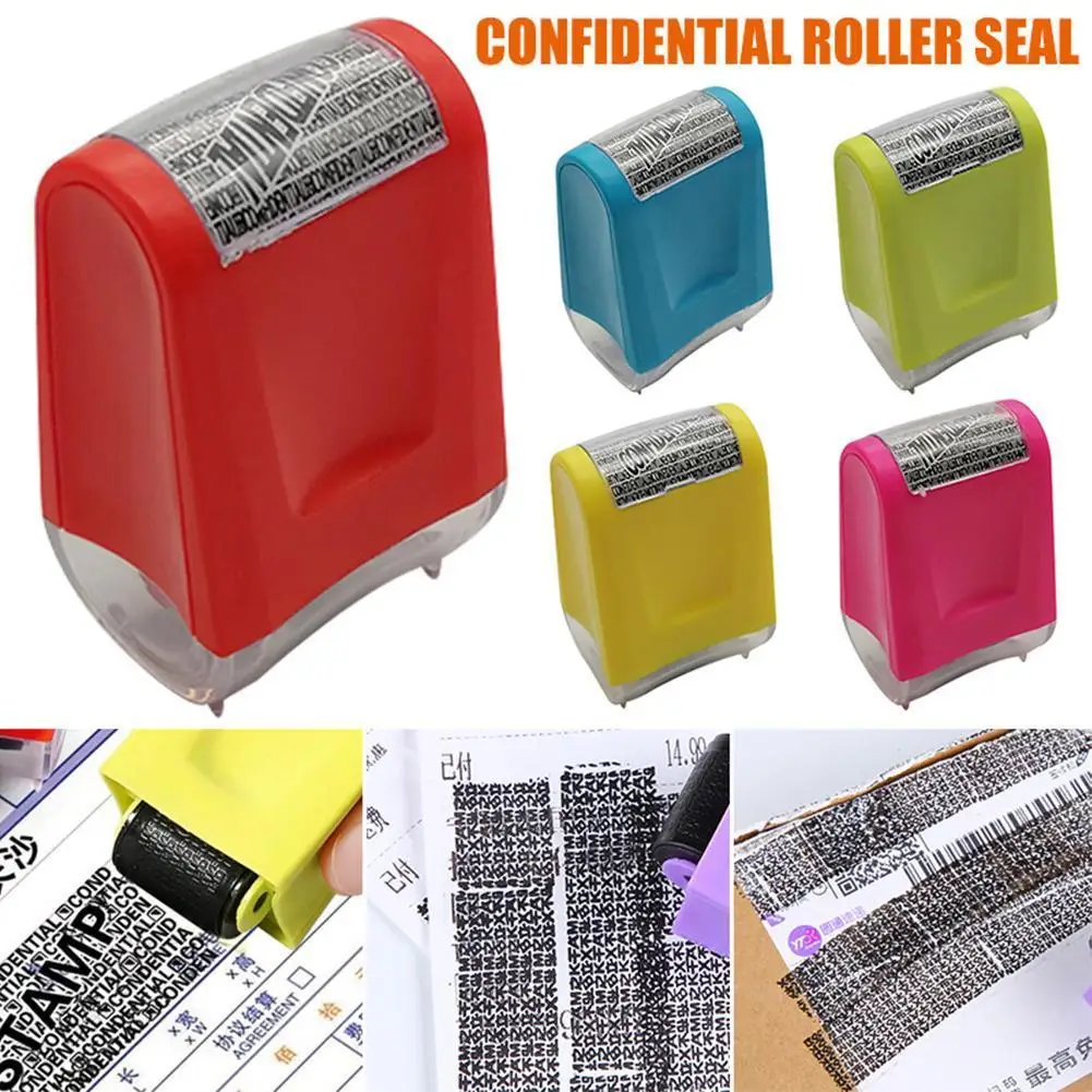 

Identity Theft Protection Roller Stamp Anti-counterfeiting Data Roller Hidden Stamp Confidential ID Self-ink Privacy Stamp C8A1