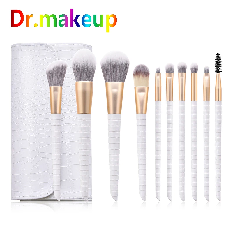 10 шт. кисти для макияжа горячий набор профессиональных кистей инструменты мягкий