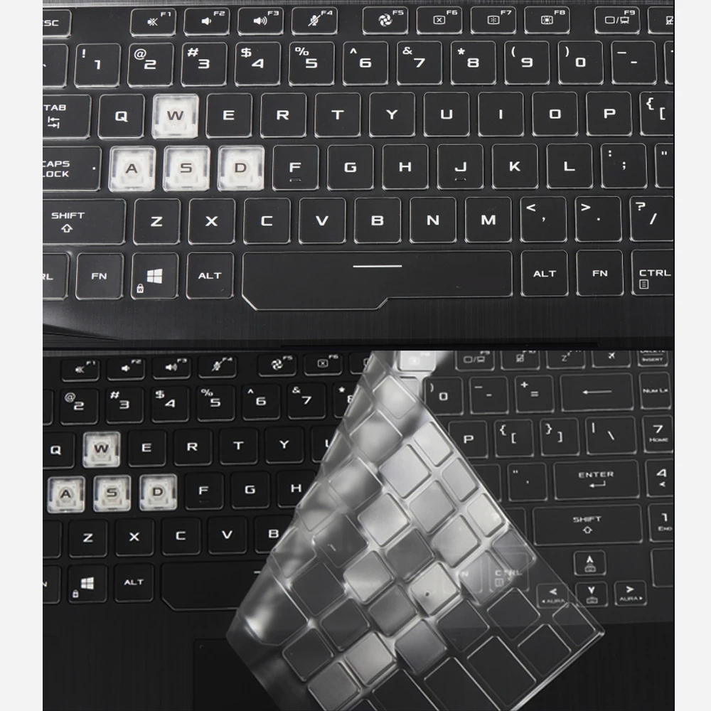 ovy keyboard covers for asus tuf gaming f15 fx506 fa506 f17 fx706 fa706 new 2020 tpu clear notebook keyboards cover anti dust free global shipping