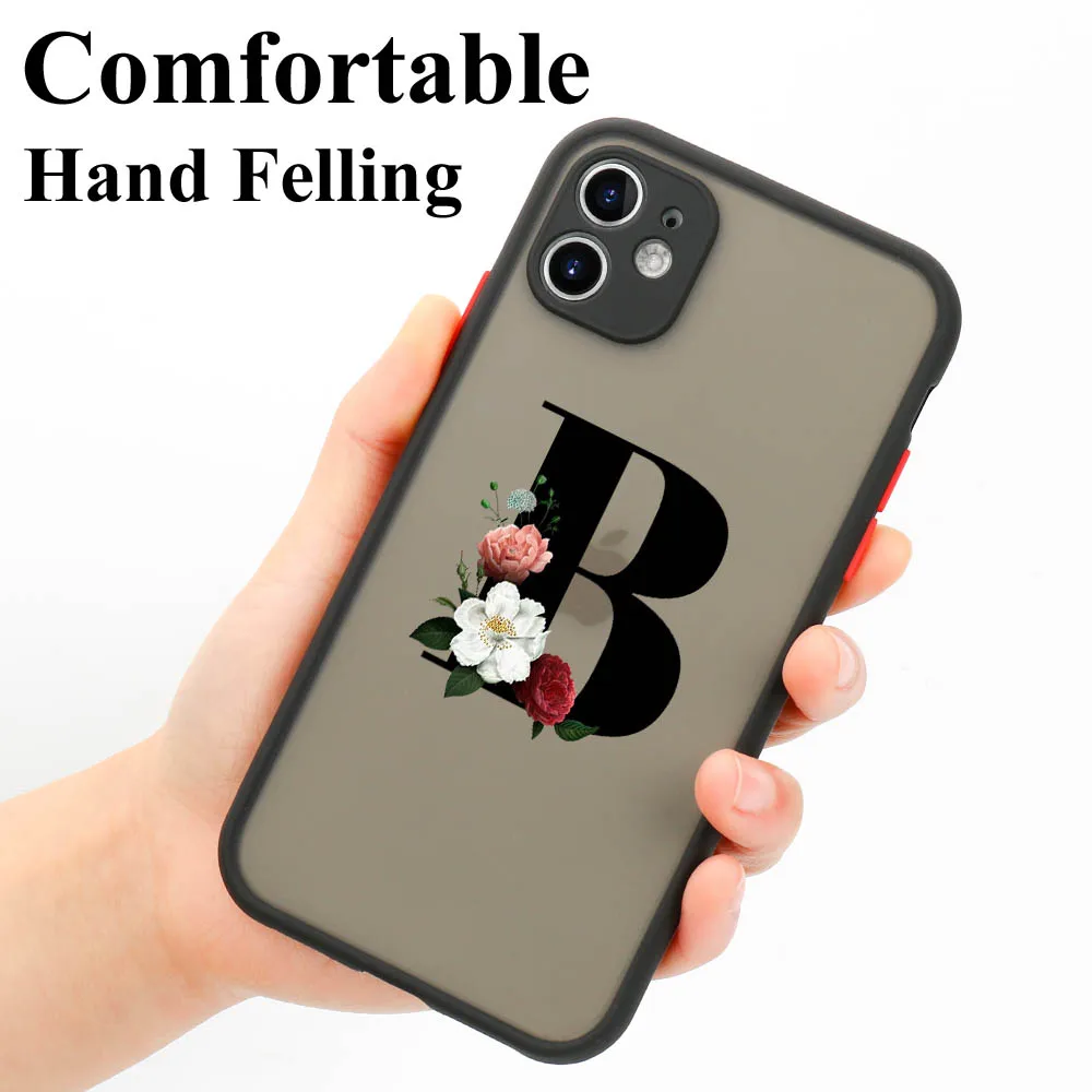 

Letters A-Z Phone Case For Huawei Nova 5T Case On Huawei Nova 7 Pro 6 SE 7i 5Z Mate 40 Camera Lens Protection Cover Matte Funda