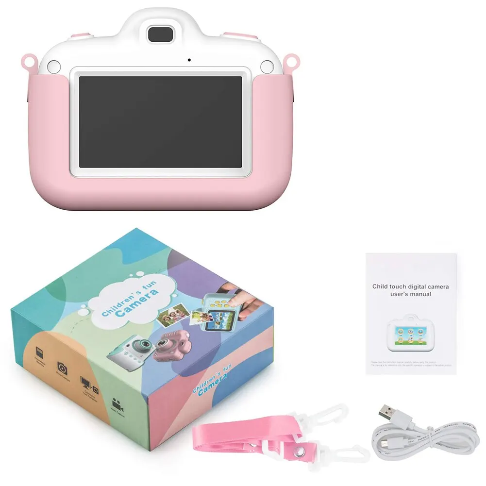 

Touch Screen Kids Camera 3 inch Children Digital Camera Gift IPS screen For Kids Boy Girl 4K HD Video Camcorder Camera Toy Gift