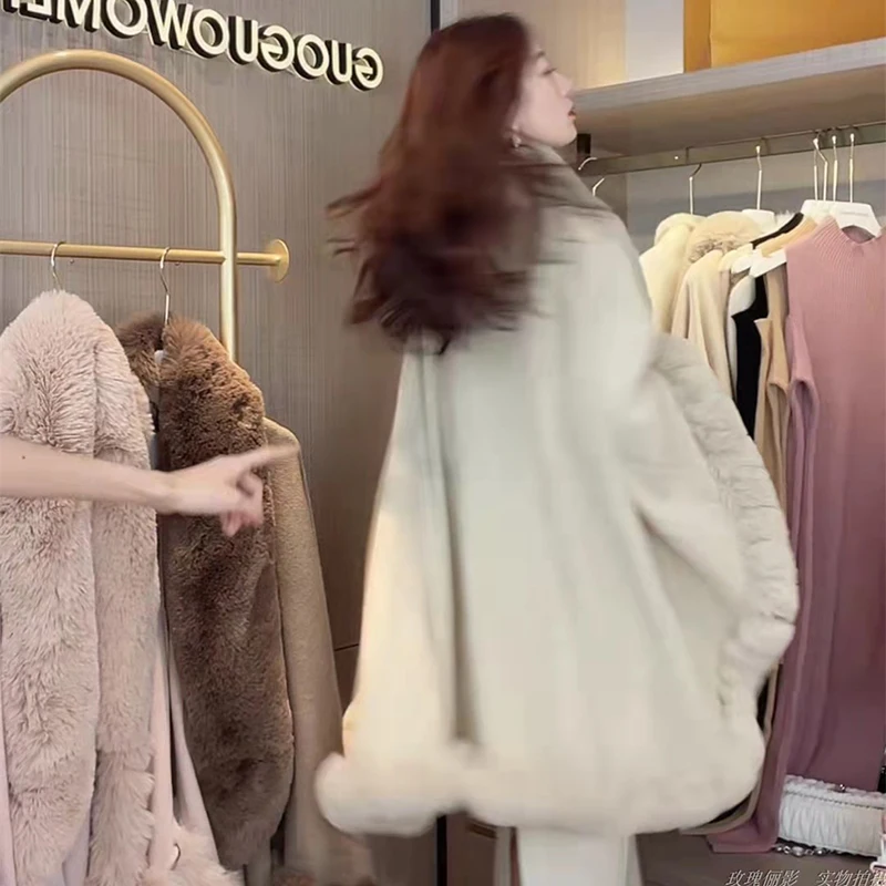 Модная однотонная накидка ручной работы из лисьего меха шаль для женщин зимнее