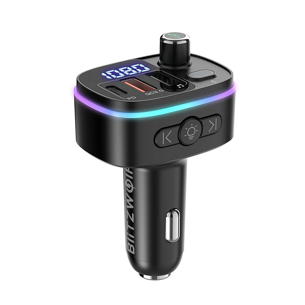 FM-трансмиттер BlitzWolf BW-BC2 18 Вт USB | Мобильные телефоны и аксессуары