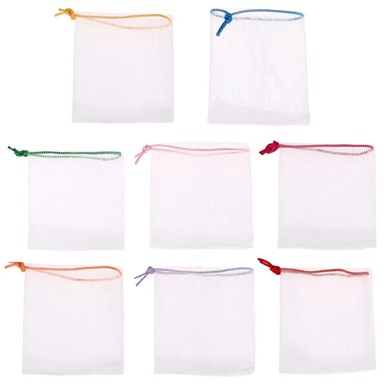 Очищающее средство для лица ручной Пенящийся сетчатый мешок мытья жидкое мыло