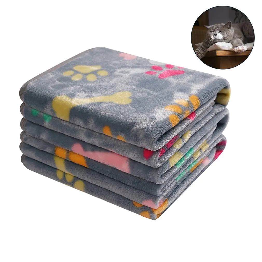 

2021 Dog Claw Towel Rug Pet Mat Dog Bed Winter Warm Cat Coral Velvet Towel Blanket Sleeping Cover Towel Cushion Pet Supplies