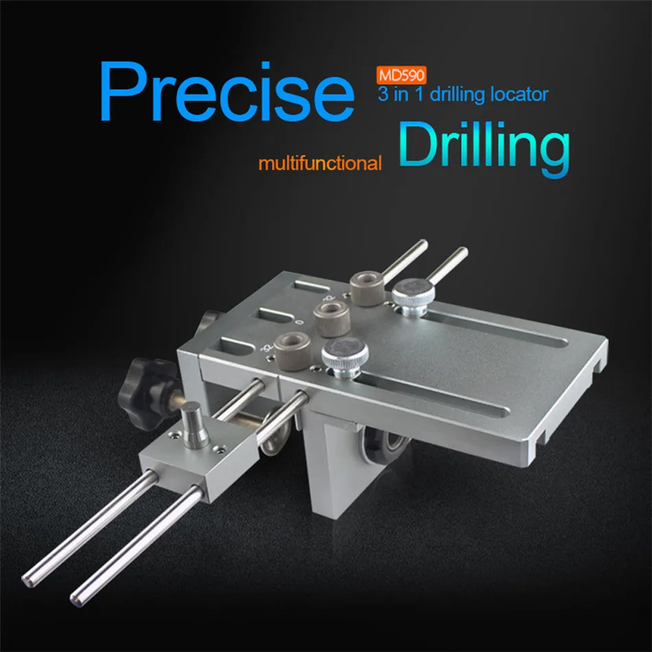 

3 in 1 Quick Wood Doweling Jig Handheld Pocket Hole Jig System 6/8/10/15mm Drill Bit Hole Puncher For Carpentry Dowel Joint