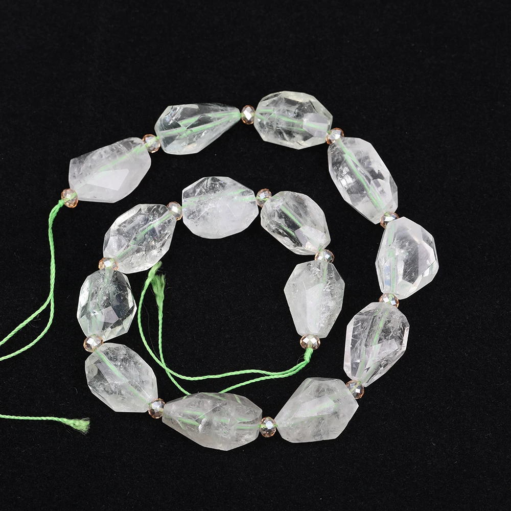 

Natural Clear Green Quartz Chunky Loose Beads Necklace Making,Drilled Chunky Crystal Beads Fashion Jewelry Findings DG-34JBEJ