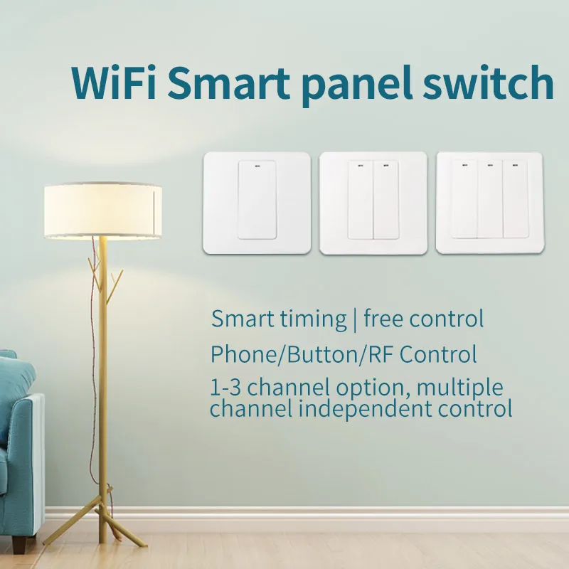 EWeLink кнопочный умный настенный переключатель WiFi механический 86 Тип 1 2 3 банды приложение Голосовое управление Google Assistant Alexa