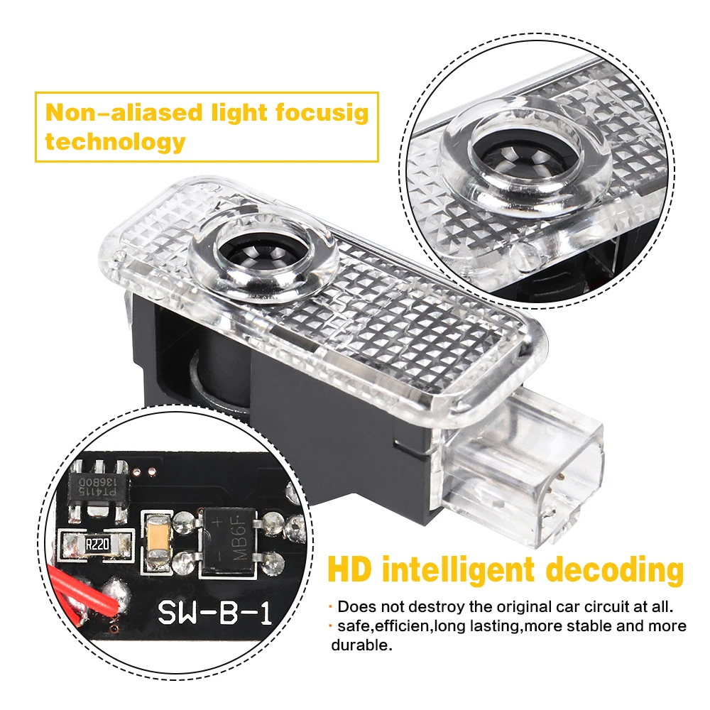 LED Car Door Projector Light For Q3 8U Q5 8R Q7 Q8 TT A4 B5 B6 B7 B8 B9 A5 A6 C5 C6 C7 C8 A7 A8 A1 8X A3 8V V8 8P 8L Accessories |