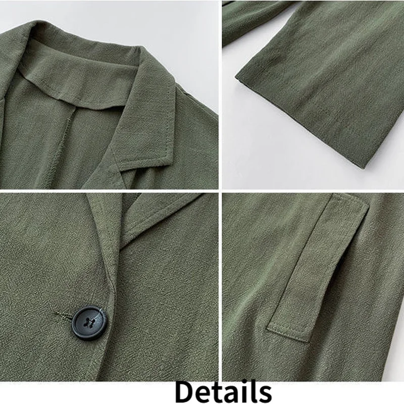 

Women Trench Solid Khaki Retro British Style Button Pockets Single Breasted All-match Outwear Womens Coats Female Leisure Chic
