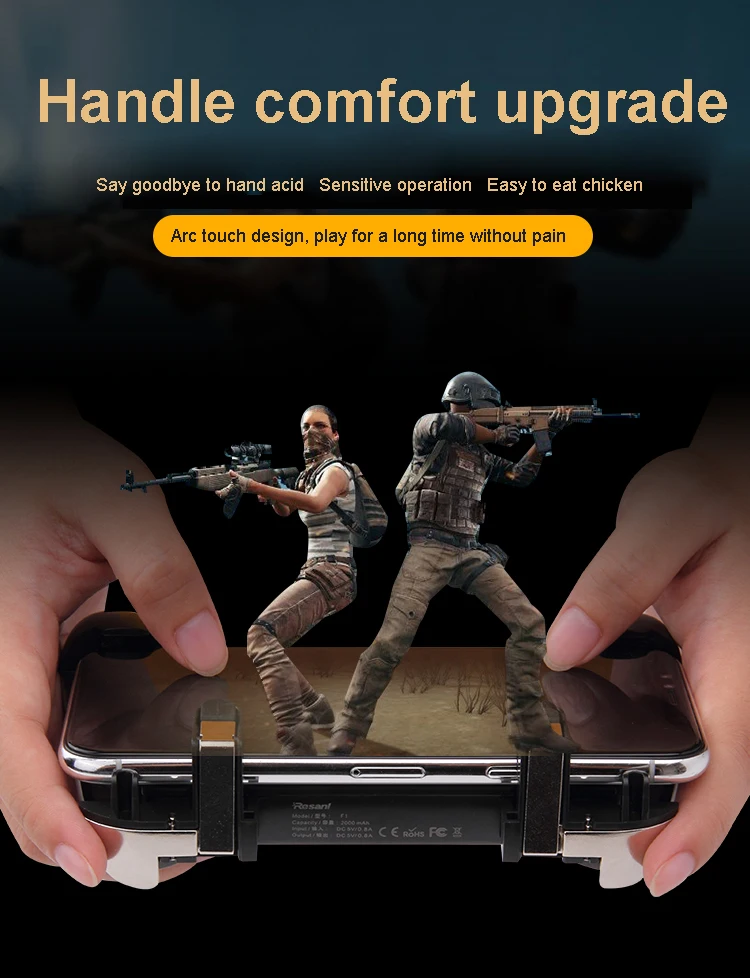 PUBG мобильный игровой контроллер геймпад джойстик для телефона триггер Aim Кнопка L1R1 шутер для IPhone Android игровой коврик с вентилятором