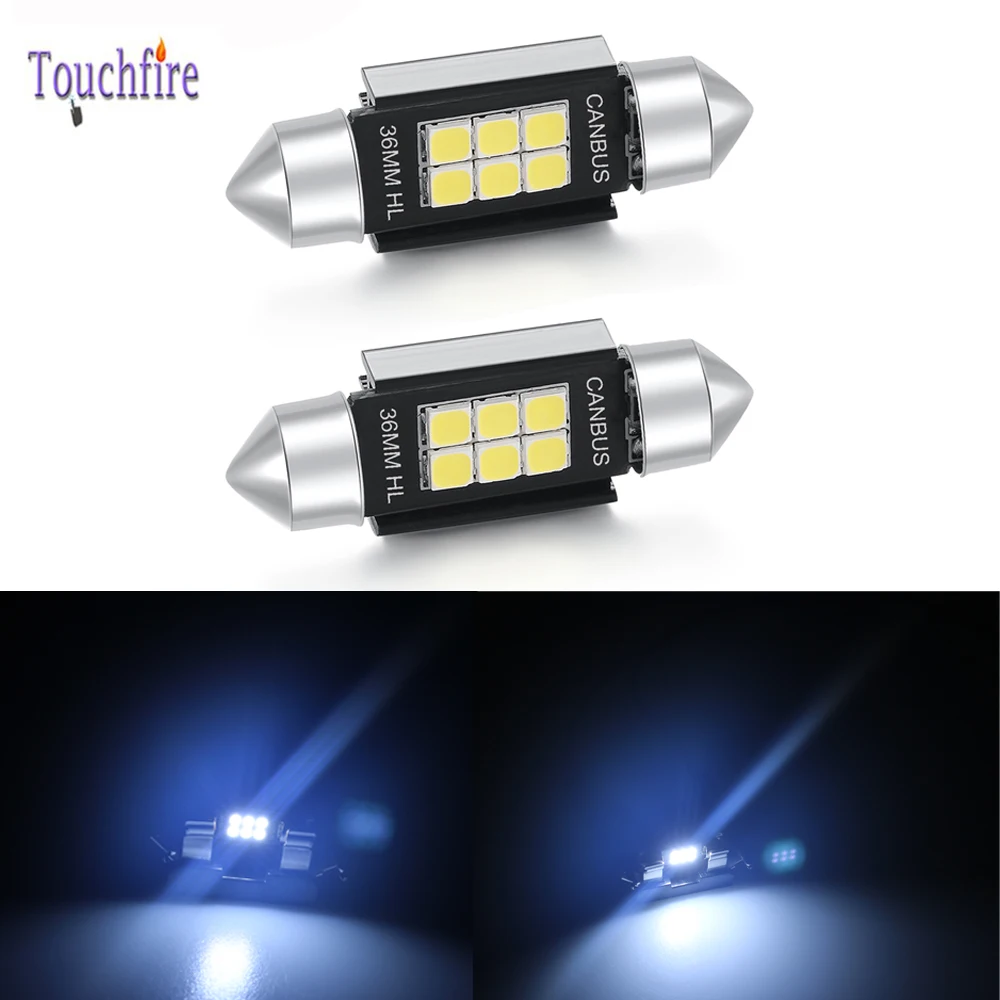 2 шт. 6500K холодный белый 31 36 39 41 C5W C10W гирлянда 3030 8SMD Светодиодная лампа для чтения
