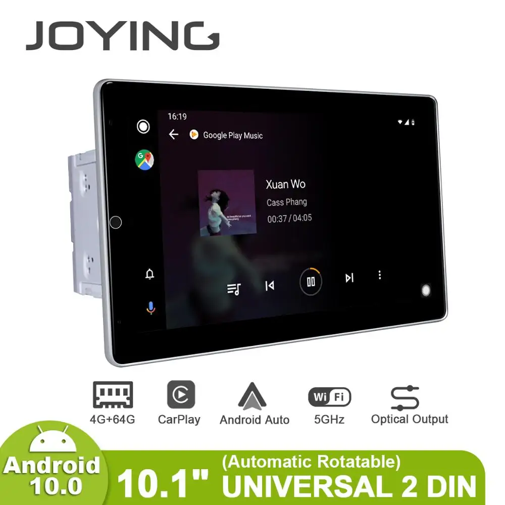 구매 안드로이드 10 자동차 라디오, 2 Din GPS 네비게이션 IPS 화면, 4GB RAM + 64GB ROM, 1280*720 지원, 4G/무선 카플레이/범용 비디오 플레이