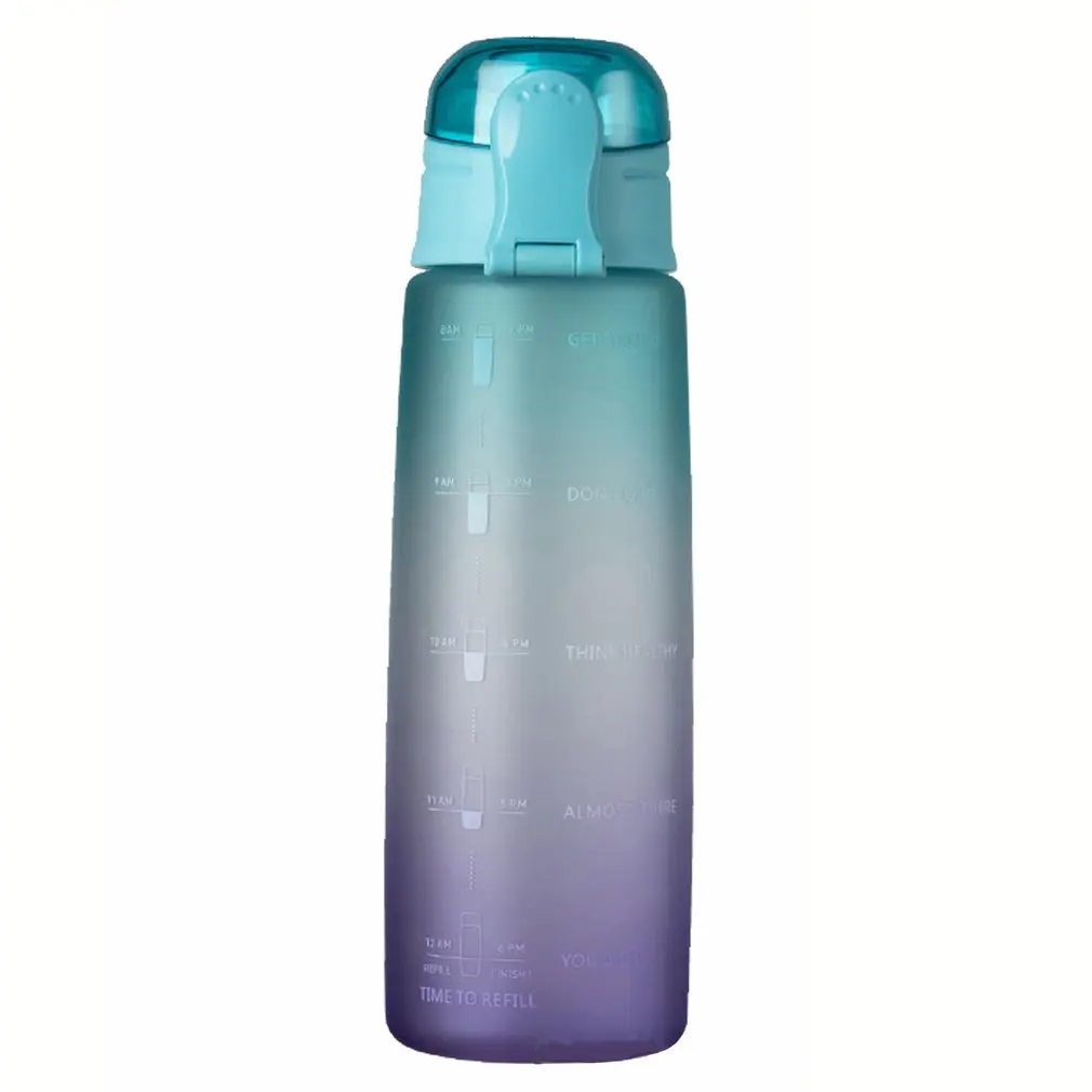 

32oz Motivational Water Bottle With Time Marker & String, BPA Free Leakproof Water Jug For Fitness, Gym And Outdoor Sport