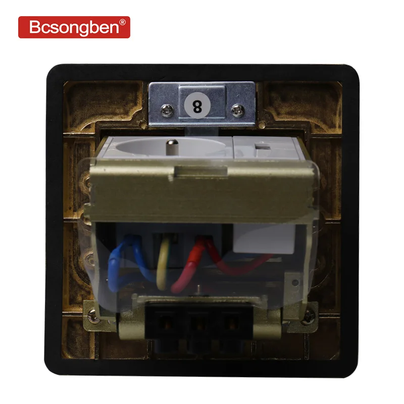 KEKA все медные золотые панели медленно всплывающие настольные торцевые розетки