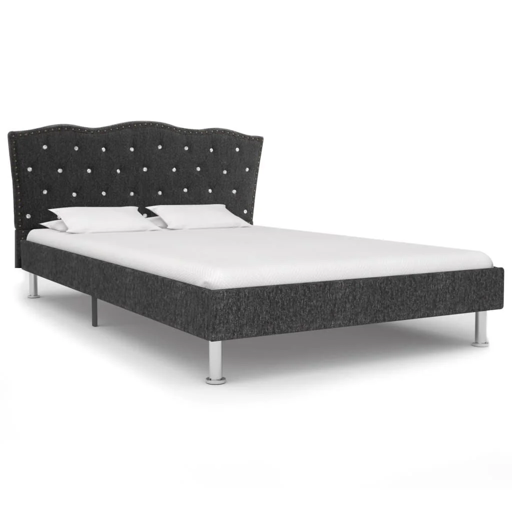 vidaXL Bed Frame Dark Gray Fabric 120 x 200 cm |