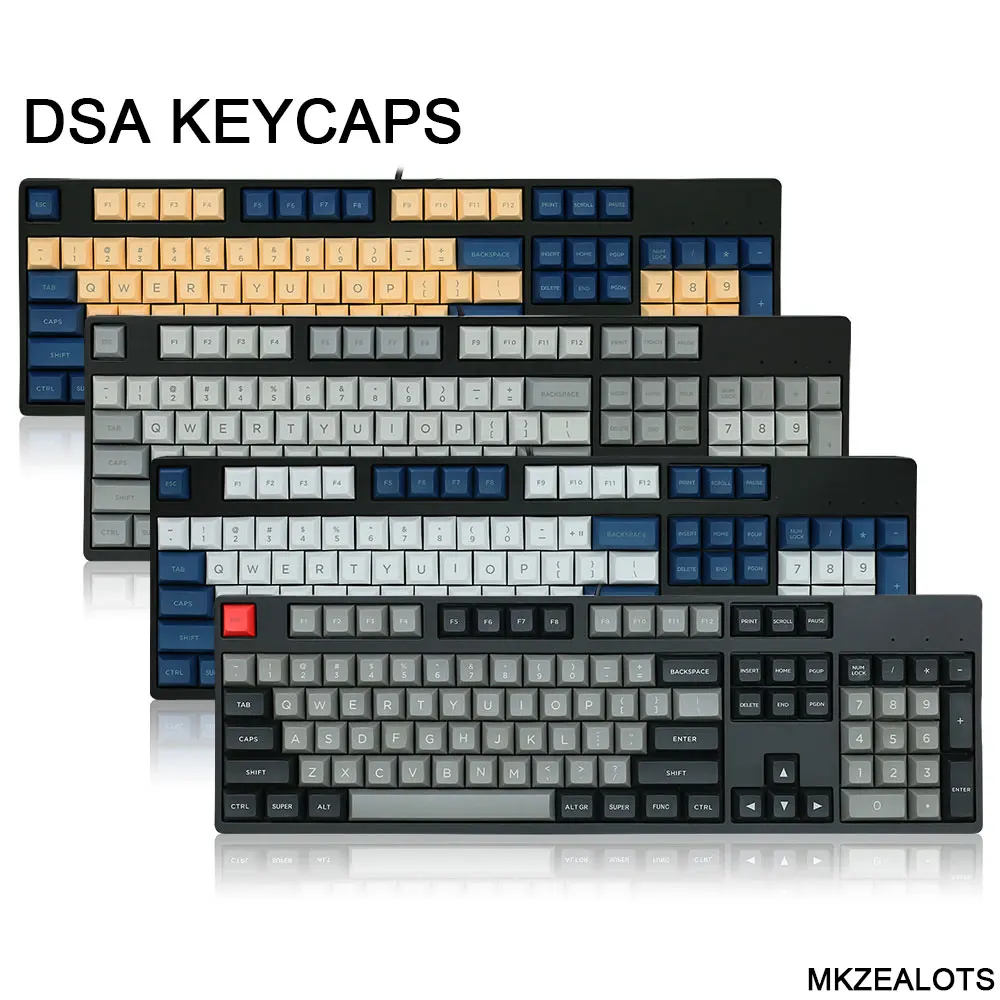 Верхняя печать Dsa Pbt Keycap для механической клавиатуры 108 клавиш Iso клавиши полный
