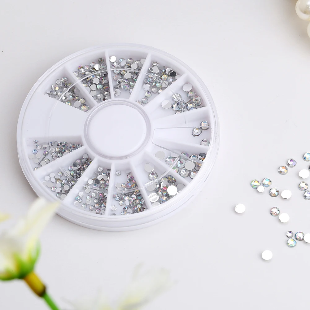 5 размеров Разноцветные Акриловые Блестящие Стразы для дизайна ногтей стикеры