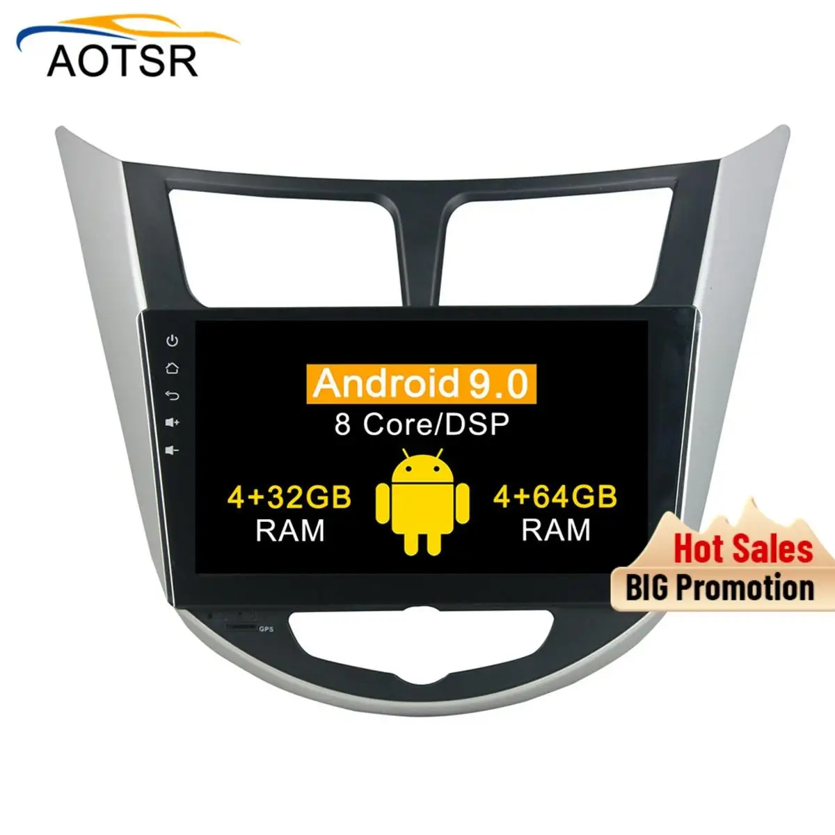 Автомобильный dvd плеер DSP 4 + 64 Android 9 0 gps для Verna /Accent /Solaris 2011 2012 GPS Navi Авторадио стерео