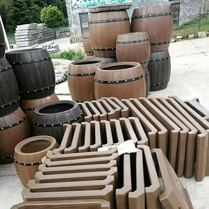 80 см/31,5 дюйма GRC прочный домашний садовый Интерьер Литье бонсай DIY круглая Синтаксическая деревянная пивная бочка бетонный цветочный горшок плесень