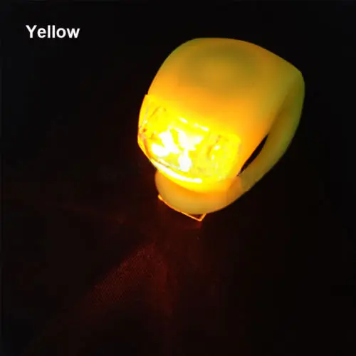Yellow Прочный задний фонарь передний свет силикагель 7 цветов габаритные огни для велосипеда портативный USB Перезаряжаемый светодиодный водонепроницаемый открытый - Цвет: Yellow