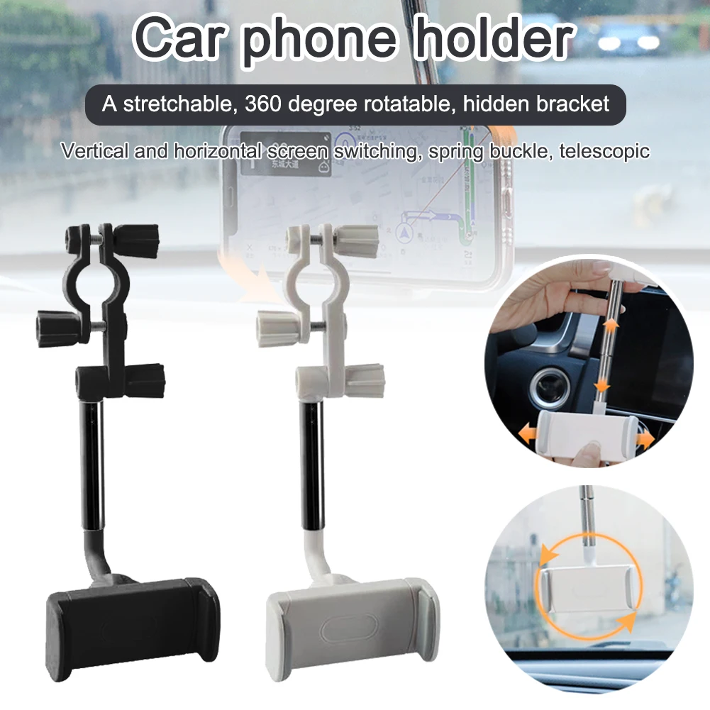 

Car Rearview Mirror Phone Holder 360 Degree Rotation Adjustable Phone Stand for 4.0-6.1" Smartphones Car Interior Accessories