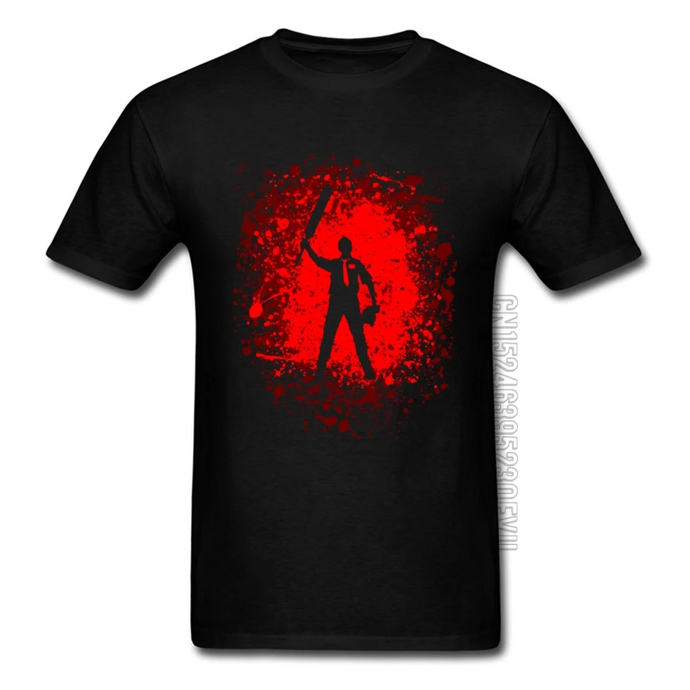 Черные футболки дизайнерские мужские Shaun The Bloody Zombie Hunter Забавные для отдыха