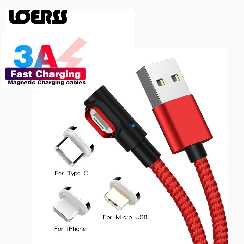 Тип C Магнитный кабель Micro Usb 3A быстрой зарядки и передачи данных кабель для android-устройств для huawei Honor Note 10 samsung A50 A70 Магнитная разъем