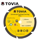 TOVIA 230mm Универсальный Пильный Диск по Дереву для УШМ 9inch  22.2mm по Газобетону Гипсокартону Пластику лезвия лезвие алмазный дискпилы для распиловки древесины