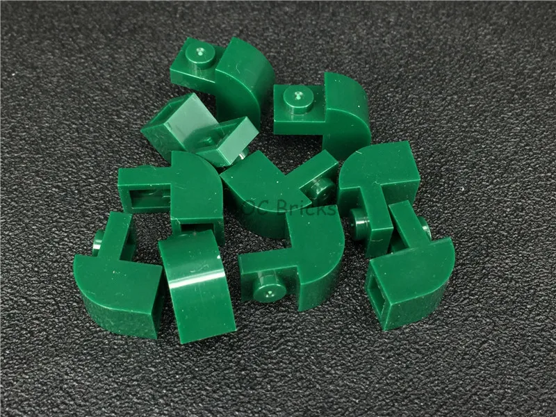 50 шт./лот MOC кирпичи цветной модифицированный кирпич 1x2x1 1/3 с изогнутым верхом 6091