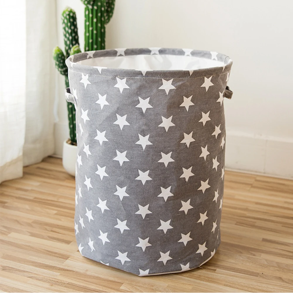 Домашний Органайзер портативные игрушки складное ведро с рисунком звезды