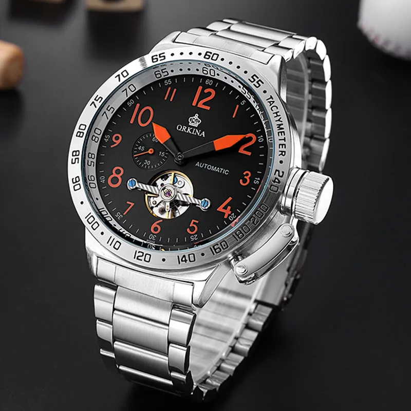 

Top Luxury Brand MG. ORKINA Watch Mechanical Watches Men Automatic Mechanical Tourbillon Watches Male Clock Relogio Masculino