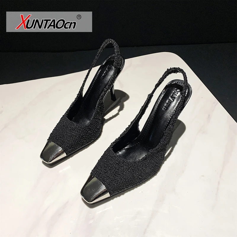 

Женские босоножки с кристаллами, модельные туфли-лодочки с квадратным носком и стразами, 2022