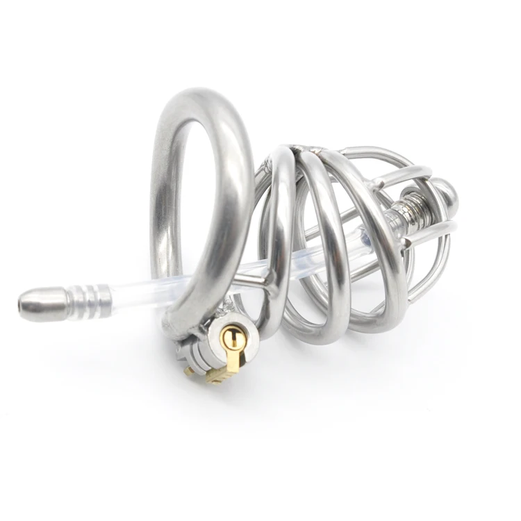Urethral Catheter Cock Cage Male Chastity Device by Real Stainless steel chastity Belt Penis cage | Красота и здоровье