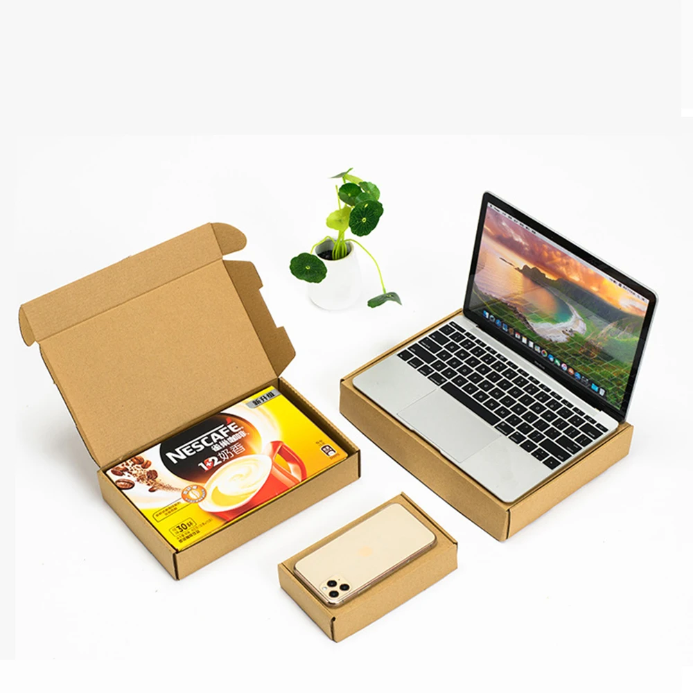 Коробка из крафт-бумаги многоразмерная коробка Коричневая Картонная фотобумага