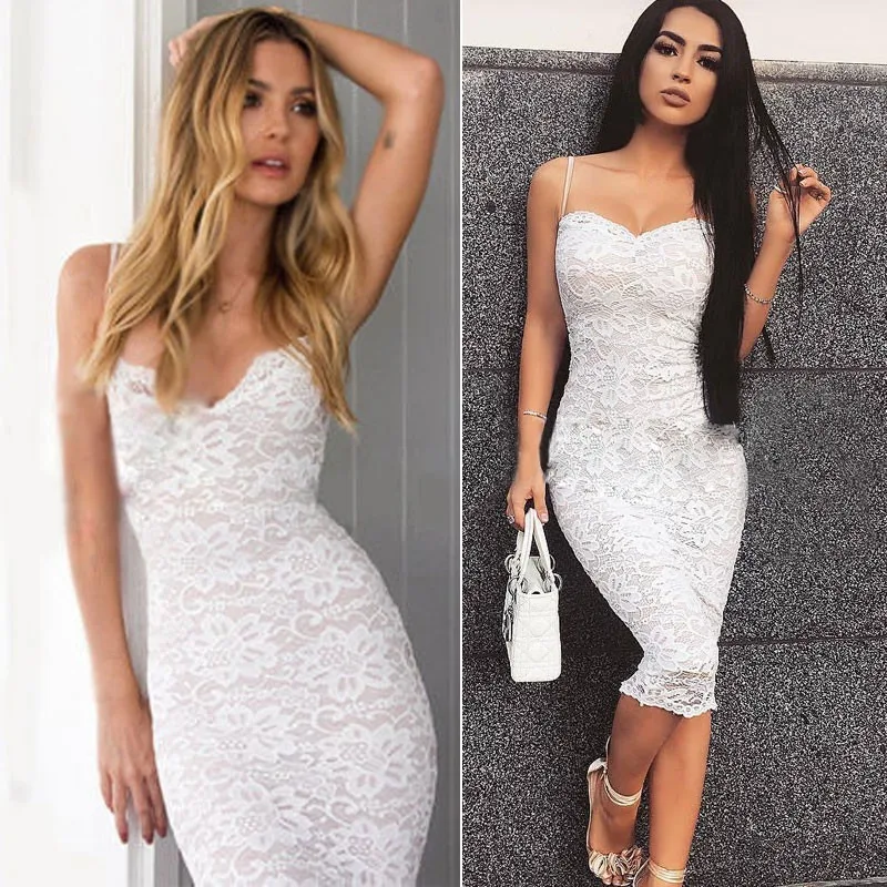 

Summer women's lace long dress sleeveless dress elegant sexy party dress